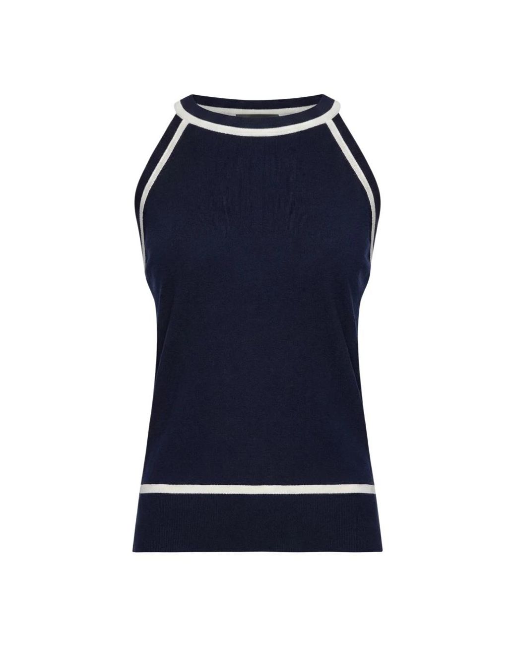 Elena Miro Blue Sleeveless Tops