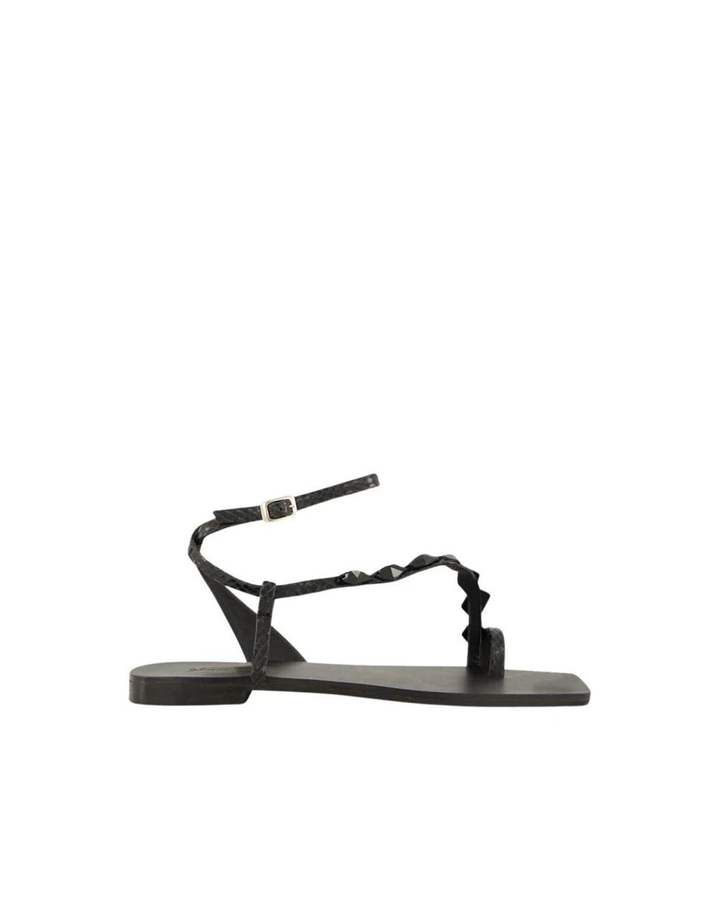 Johanna Ortiz Brown Flat Sandals