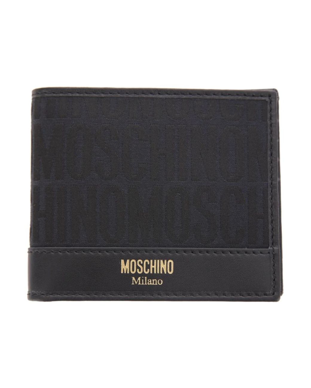 Moschino Logo Mini Wallet in het Black voor heren