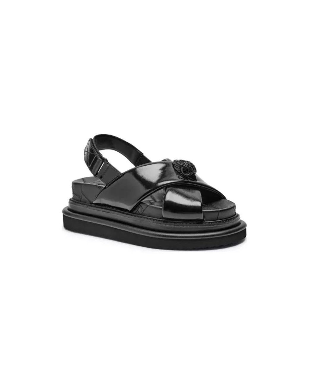 Kurt Geiger Black Flat Sandals