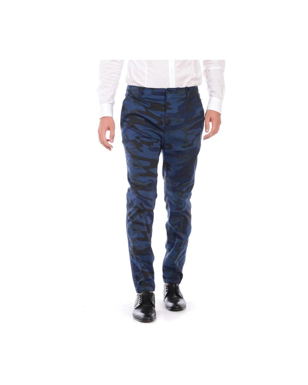 Daniele Alessandrini Blue Slim-Fit Trousers for men