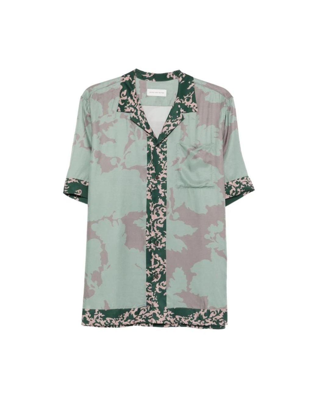 Dries Van Noten Green Short Sleeve Shirts for men