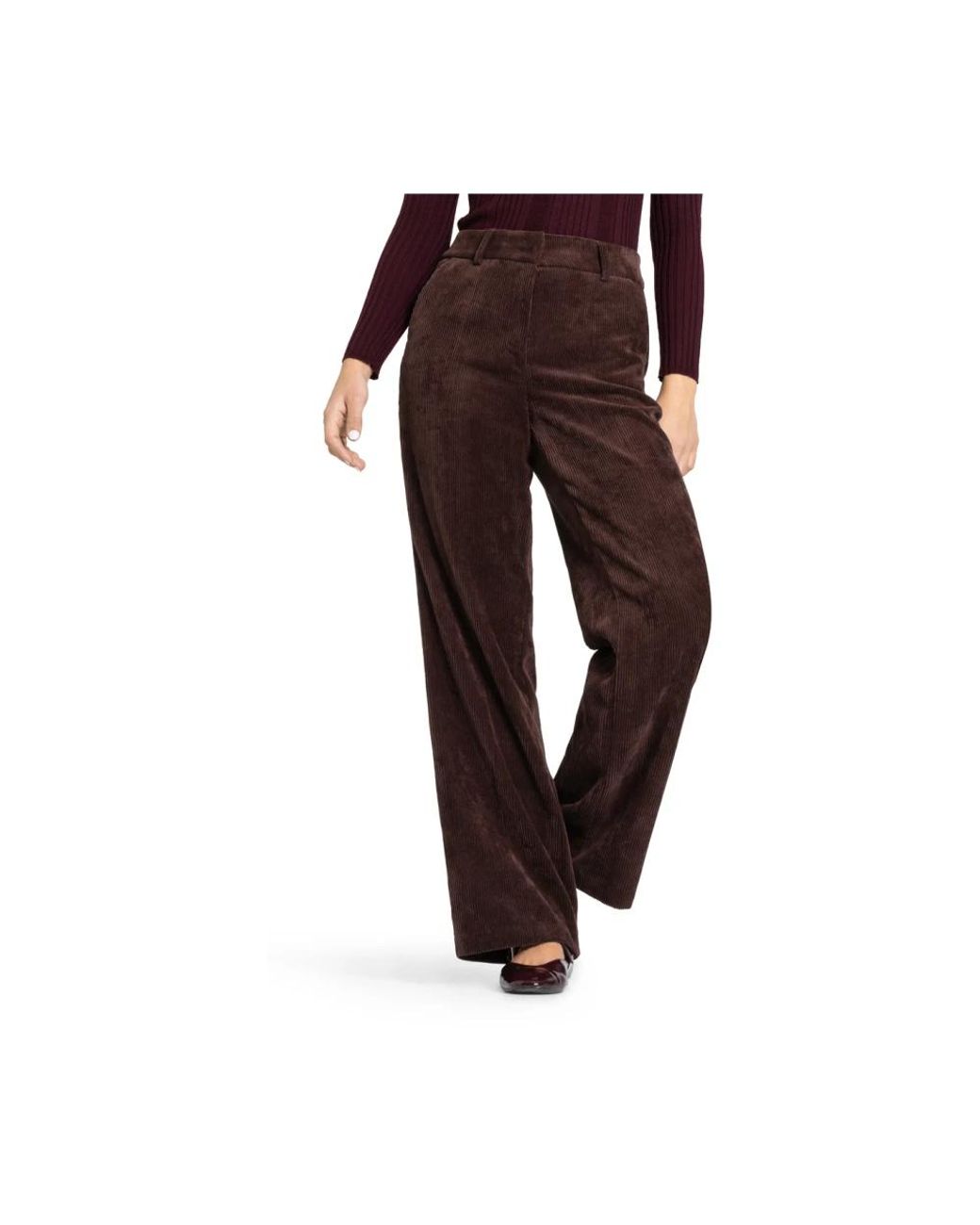 Cambio Brown Wide Trousers