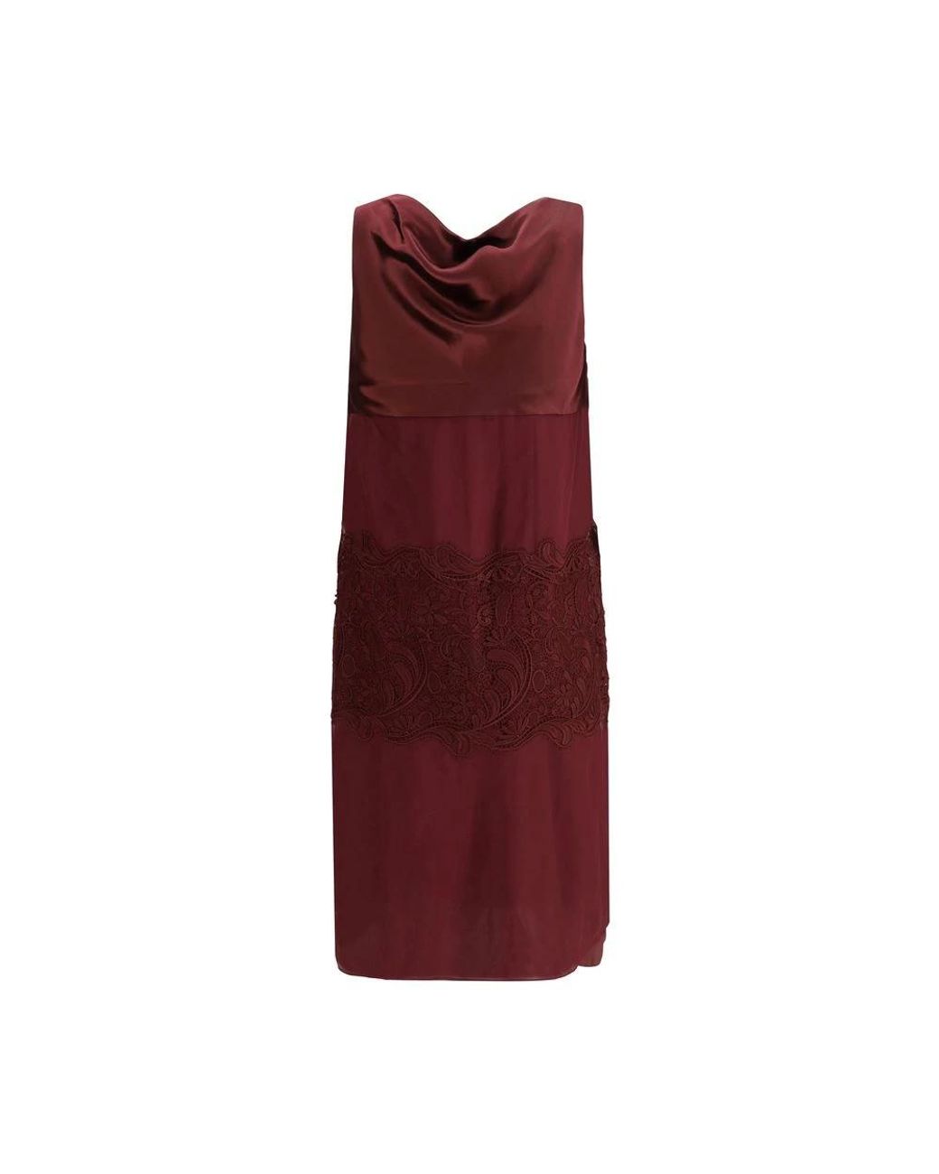 Ferragamo Red Silk Cocktail Dress