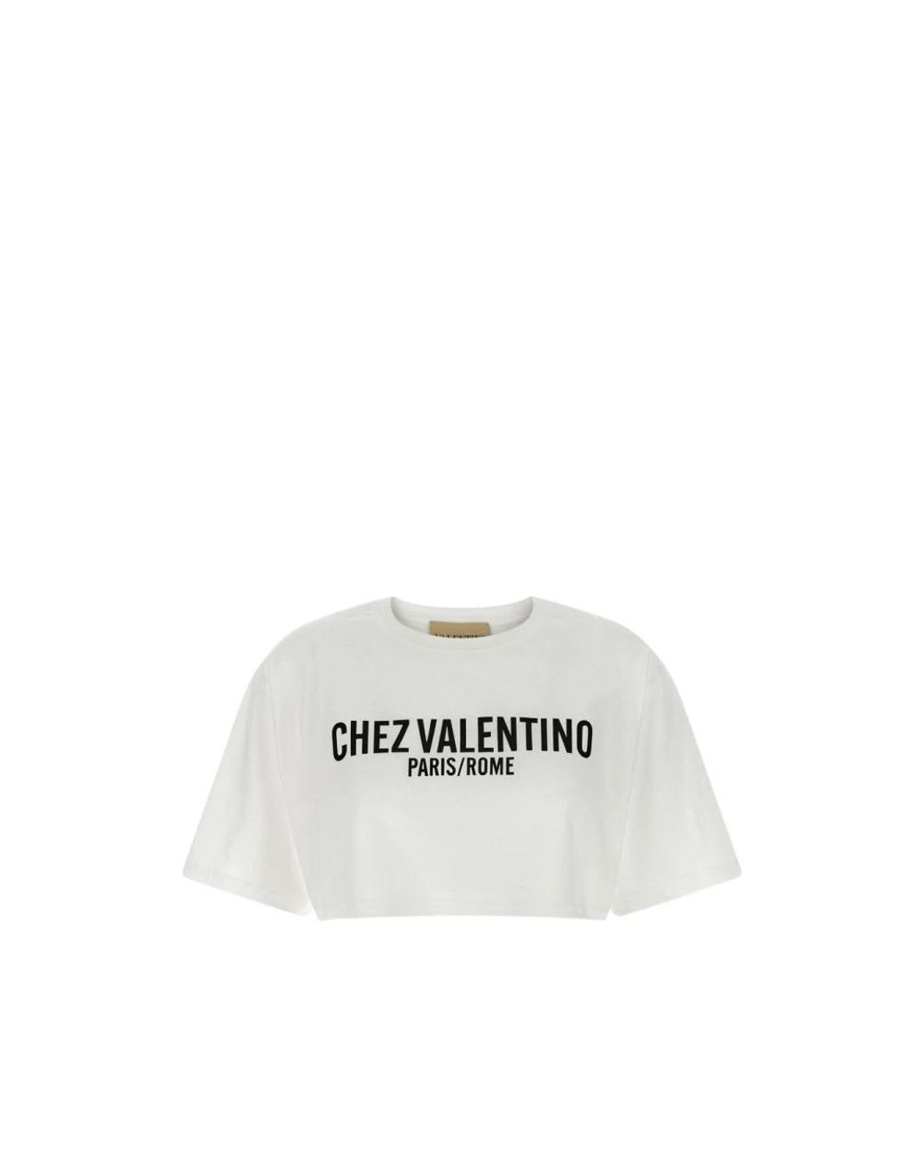 Valentino Tops ,Print T-Shirt Met Korte Mouwen En Ronde Hals in het White