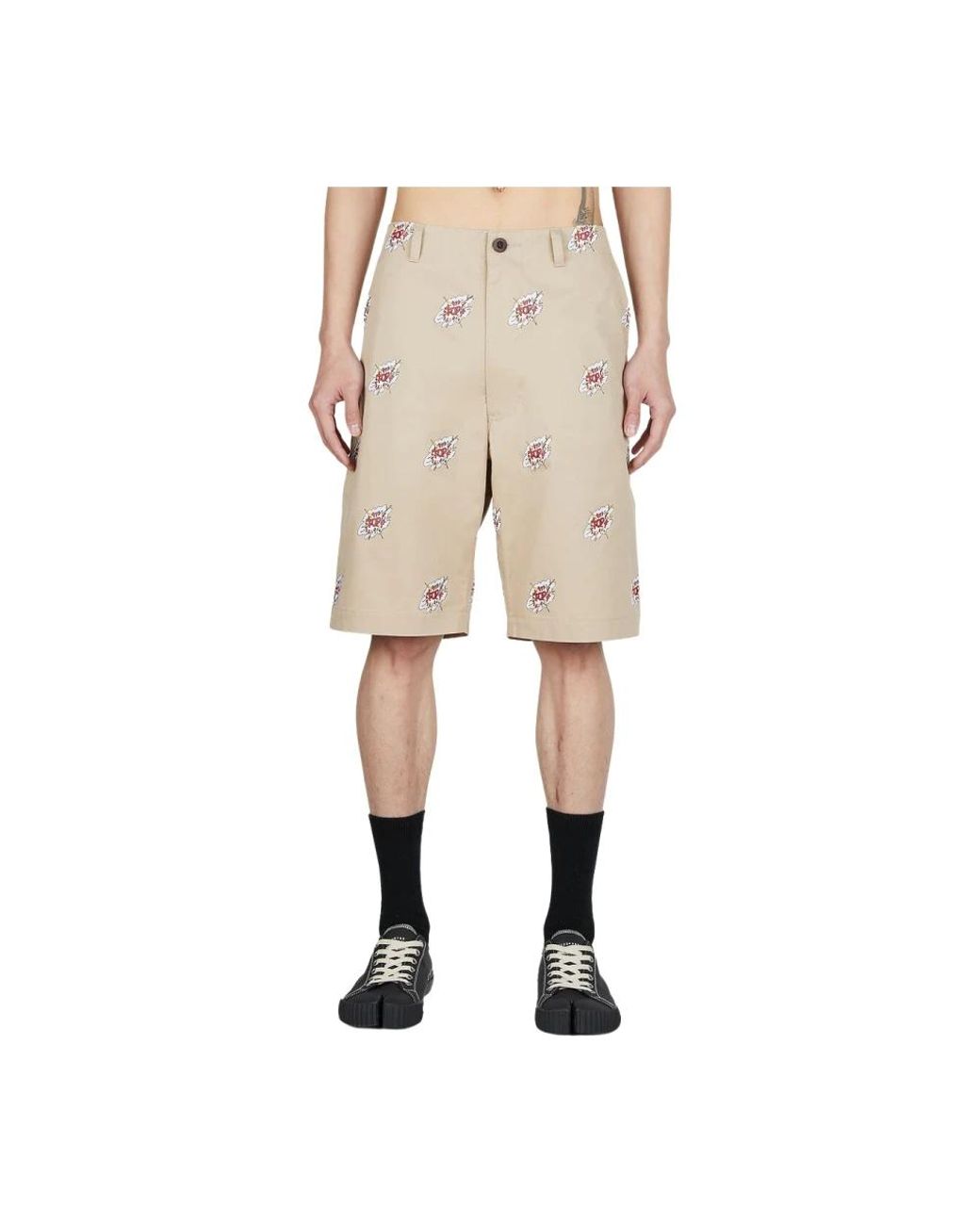 Junya Watanabe Korte Broeken ,Katoen Shorts in het Natural voor heren