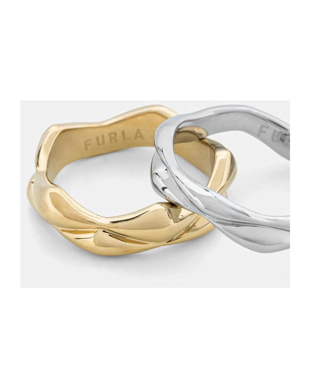 Rings Furla de color Metallic