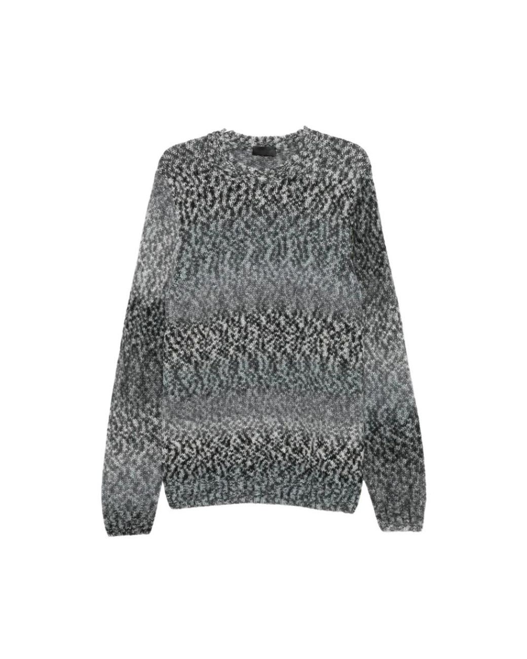 Dondup Gray Round-Neck Knitwear for men