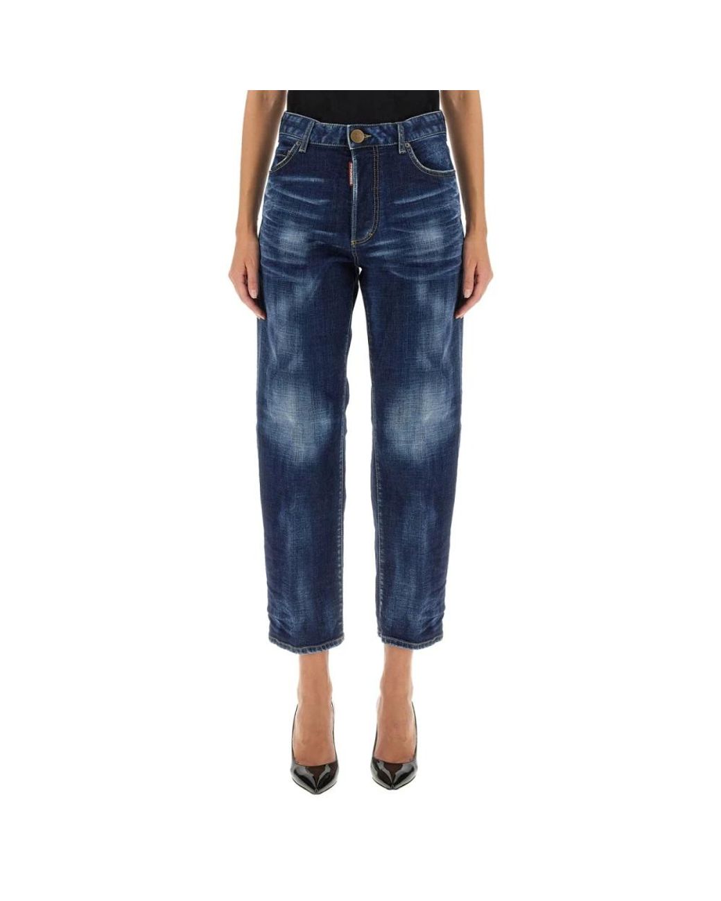 DSquared² Blue Cropped Jeans
