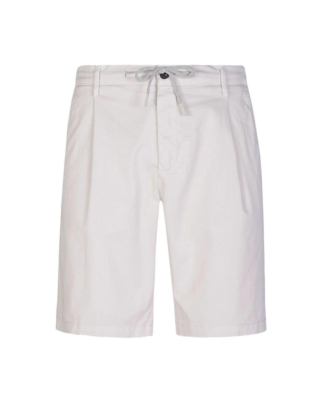 Eleventy Korte Broeken ,Wit ,Katoen Cotton Jogger Bermuda Shorts in het White voor heren