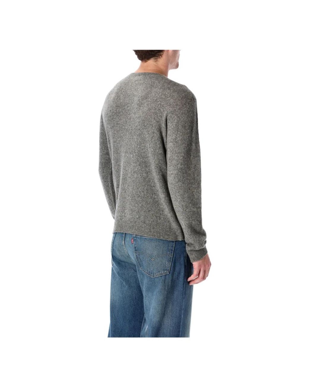 Roberto Collina Gray Round-Neck Knitwear for men