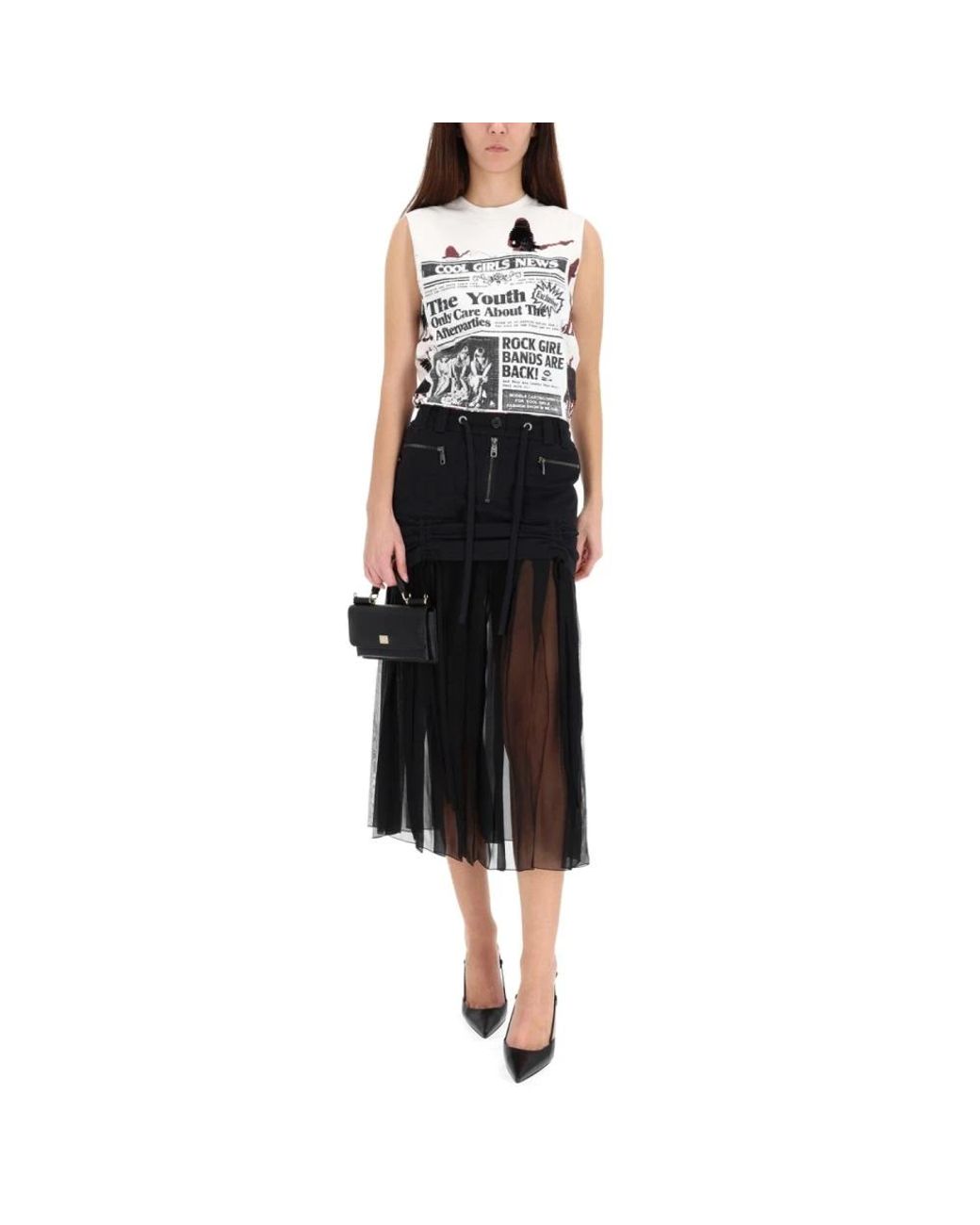 Dolce & Gabbana Black Midi Skirts