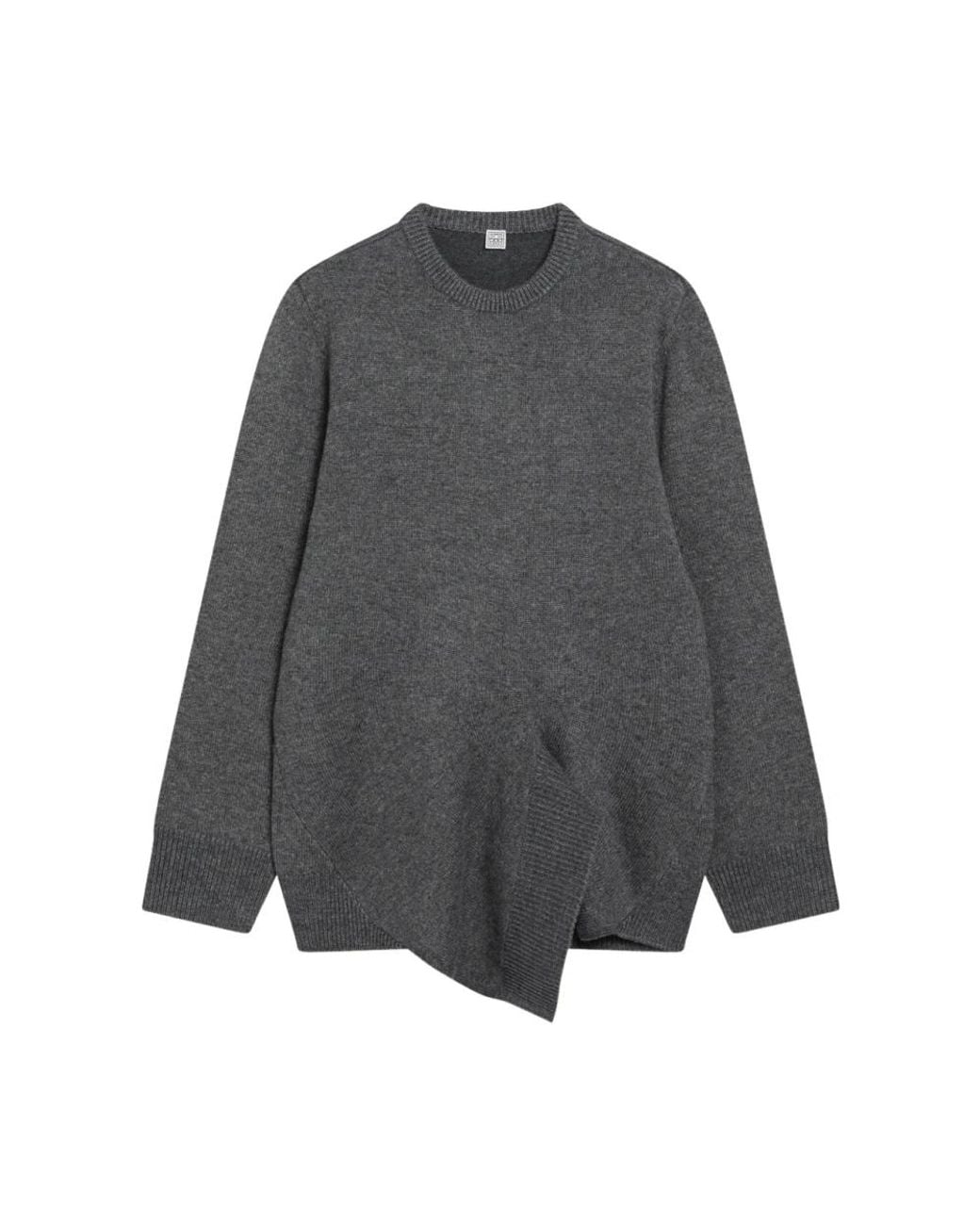 Totême Gray Round-Neck Knitwear