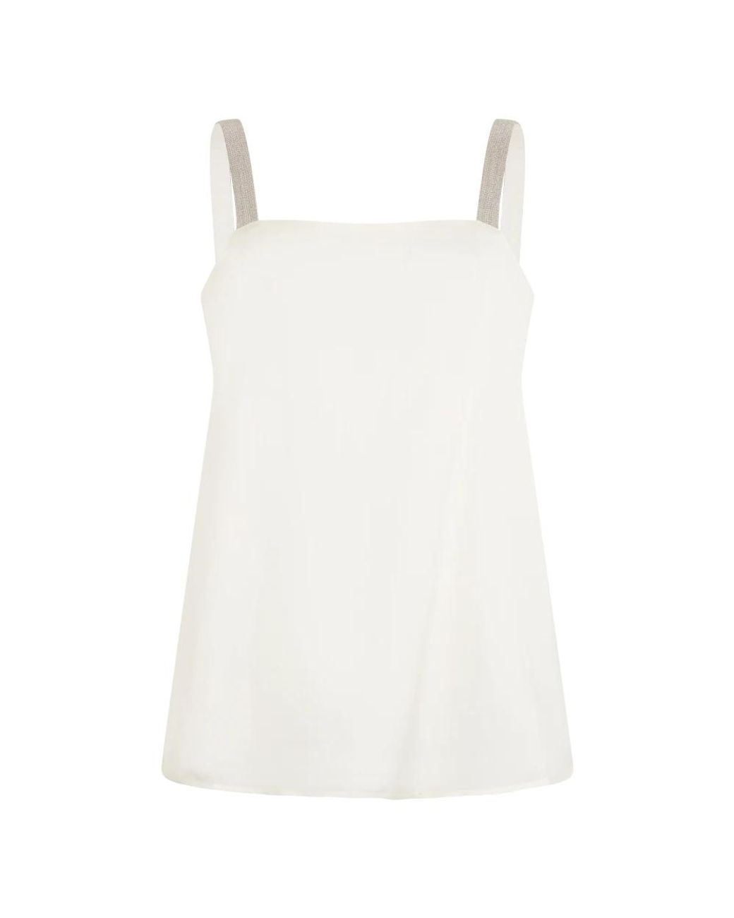 Fabiana Filippi White Sleeveless Tops