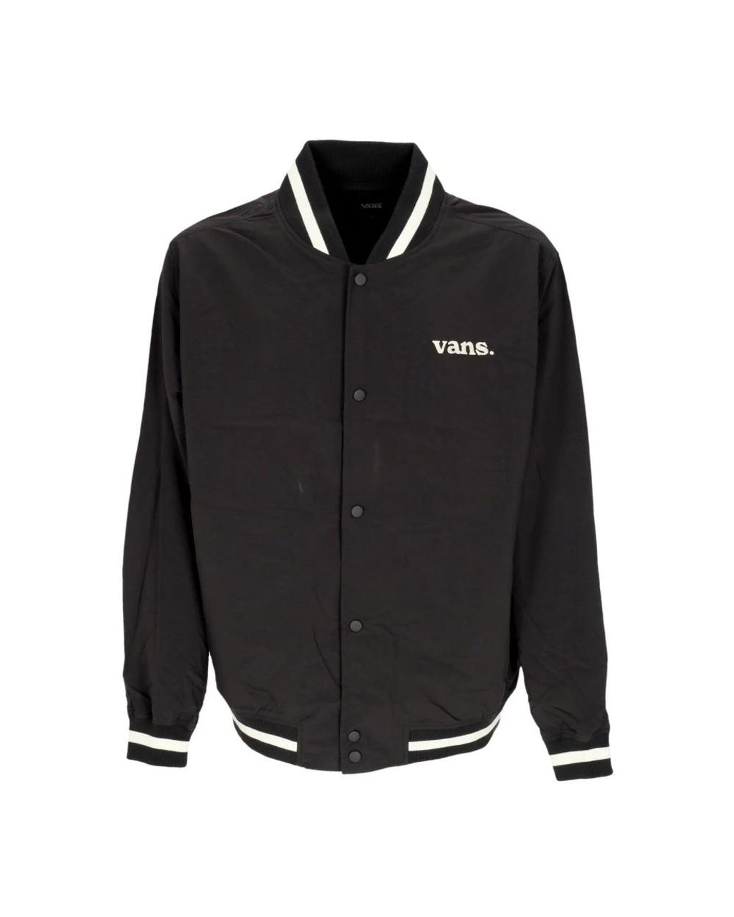 Vans Jassen ,Zwart ,Nylon Zwarte Varsity Jack Lichtgewicht Ongevoerd in het Black voor heren