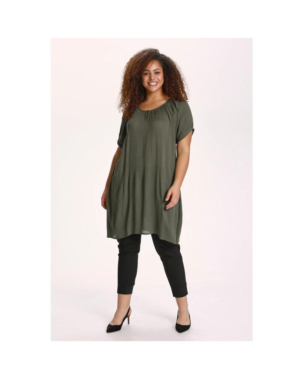 Kaffe Overhemden ,Groen ,Eenvoudige Tuniek Blouse Grape Leaf in het Green