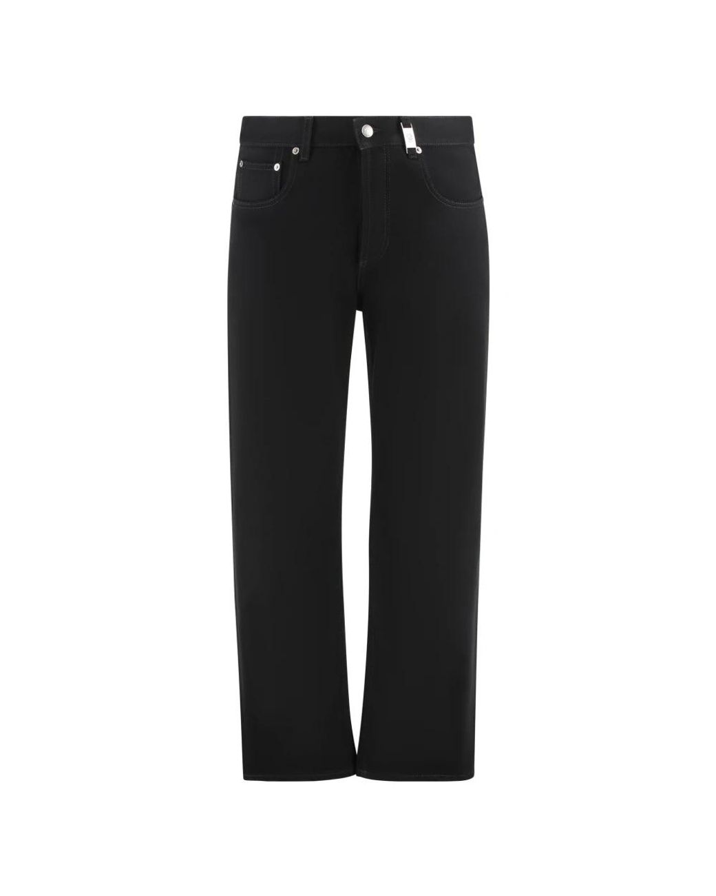 McQueen Jeans ,Zwart ,Katoen 5-Pocket Straight-Leg Jeans in het Black voor heren