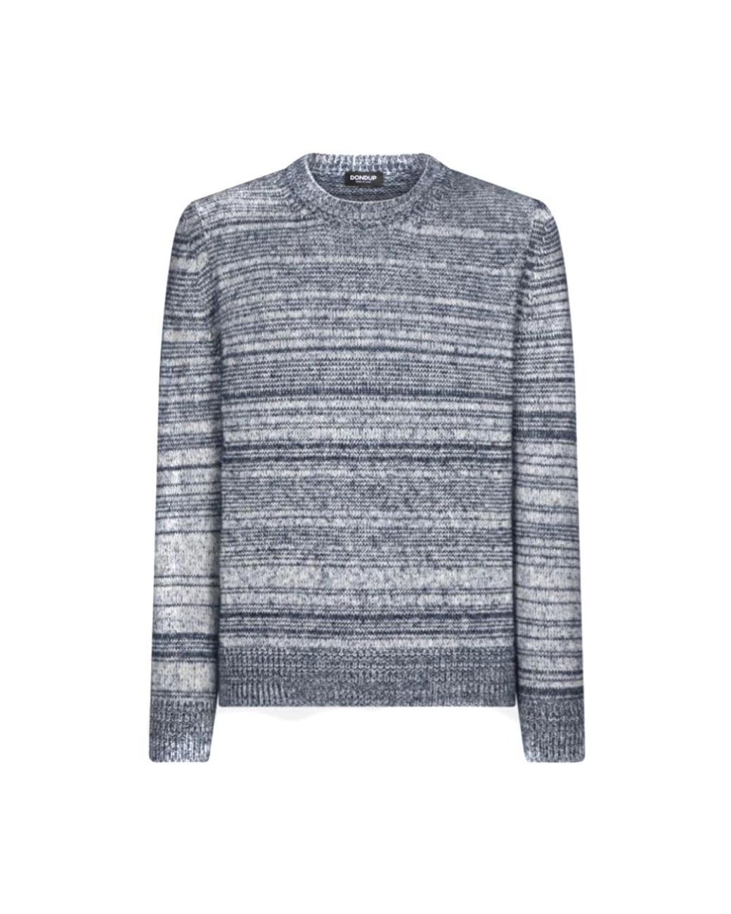Dondup Blue Round-Neck Knitwear for men