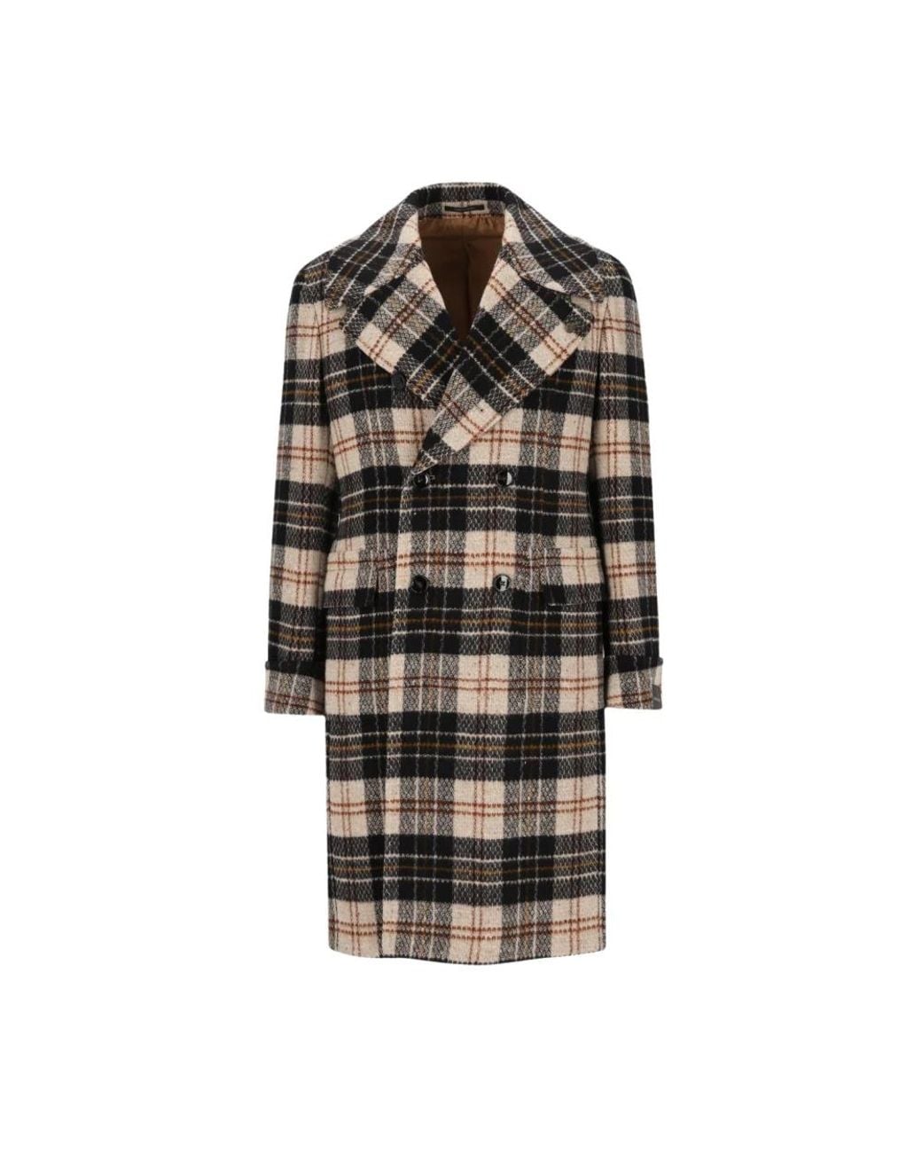 Gabriele Pasini Black Double-Breasted Coats for men