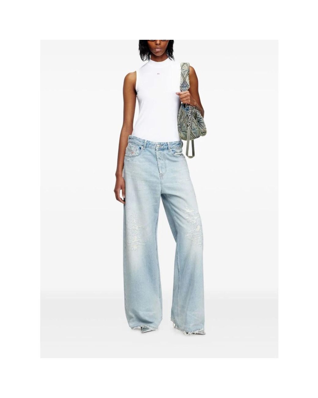 DIESEL Blue Wide Jeans