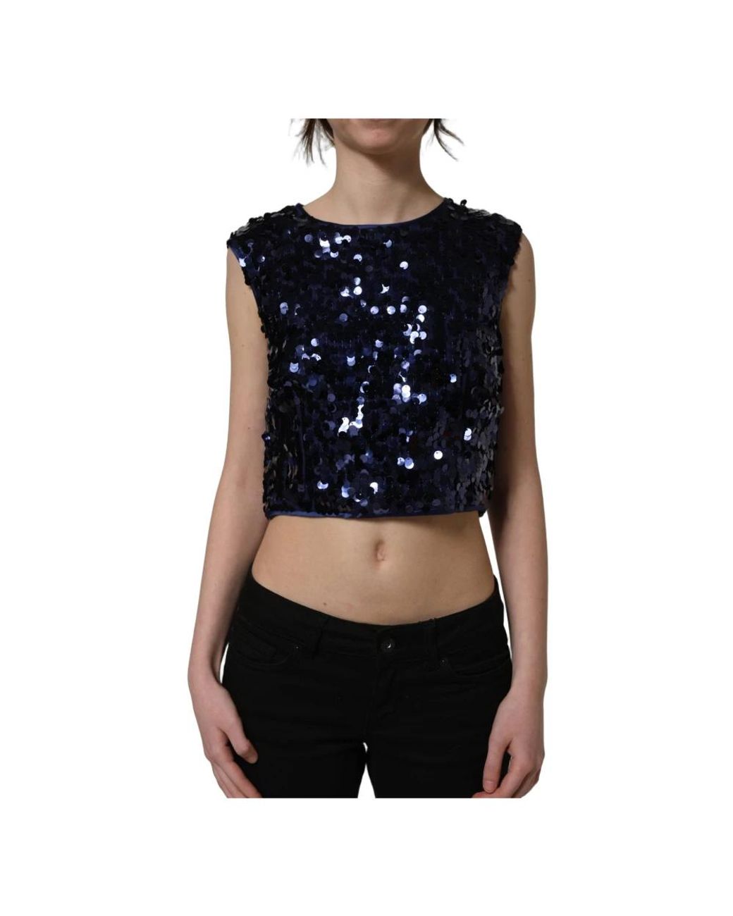 Dolce & Gabbana Black Sleeveless Tops