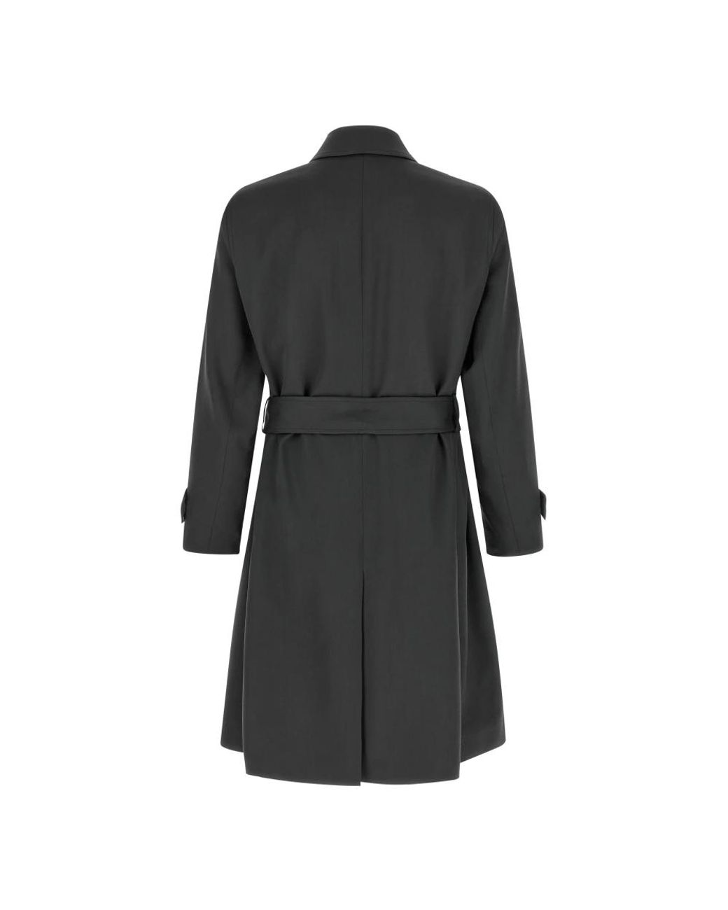 Lardini Black Belted Coats for men
