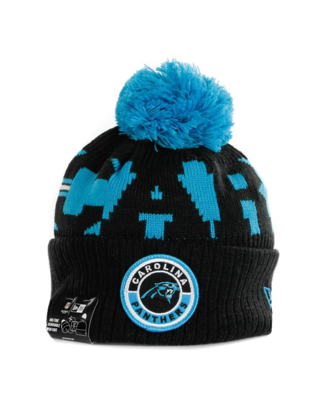 KTZ Accessoires ,Zwart ,Nfl Pom Pom Sport Knit Hat in het Blue voor heren