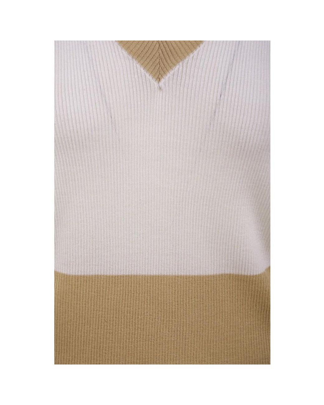 Drumohr Natural V-Neck Knitwear