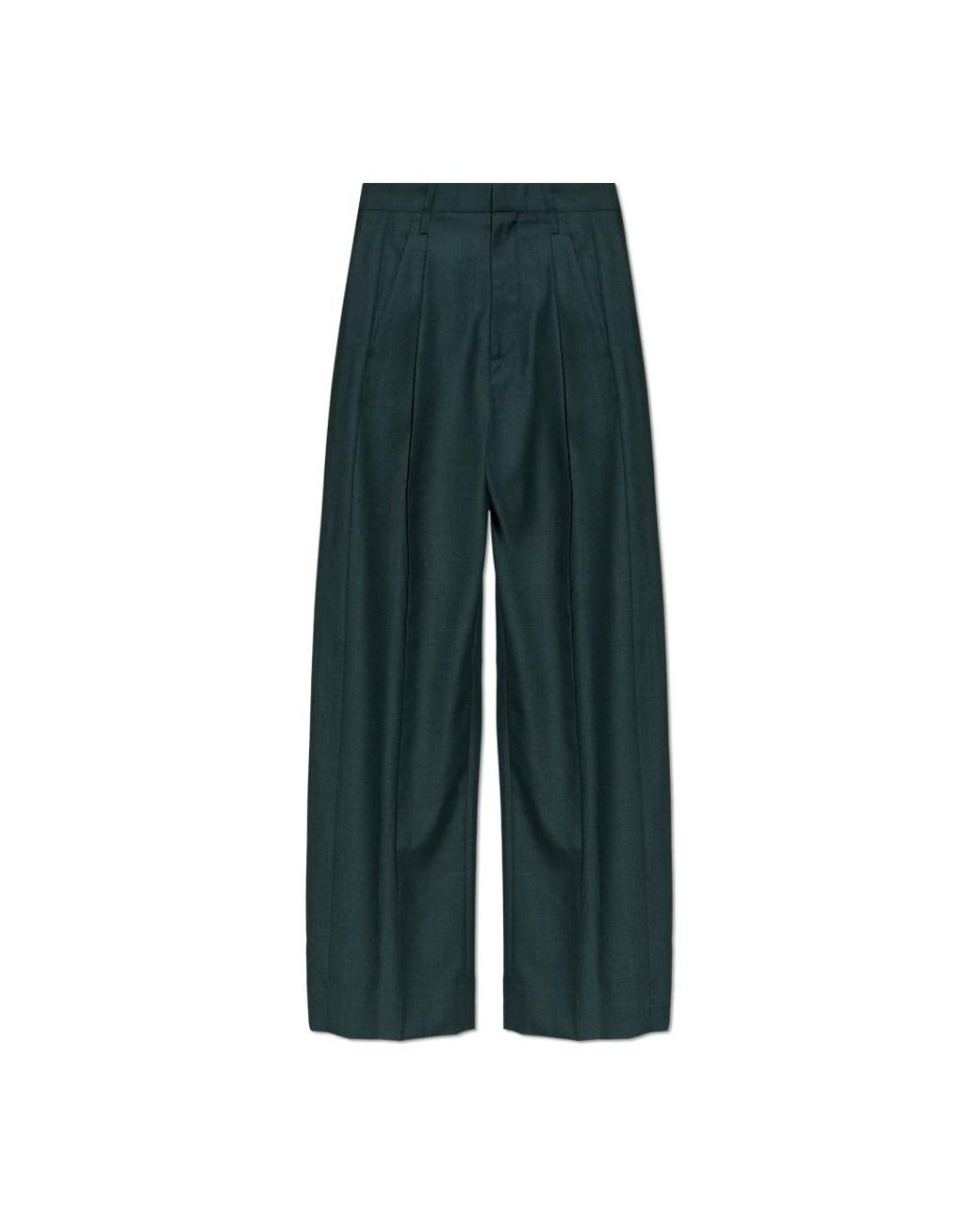 Victoria Beckham Green Wide Trousers