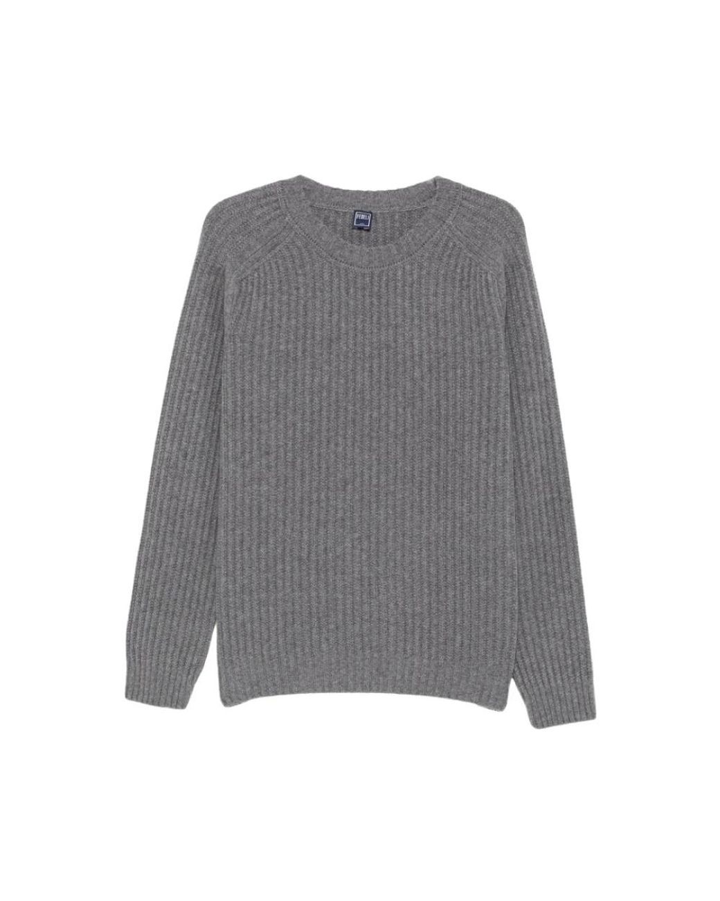 Fedeli Rundhals-Pullover in Gray für Herren