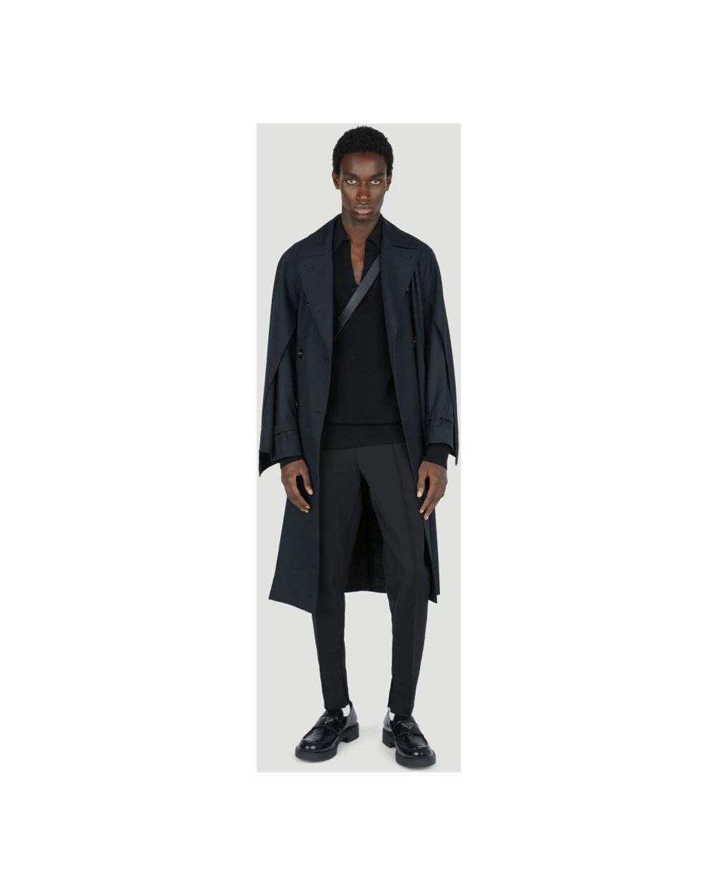 Suit Trousers Prada de hombre de color Black