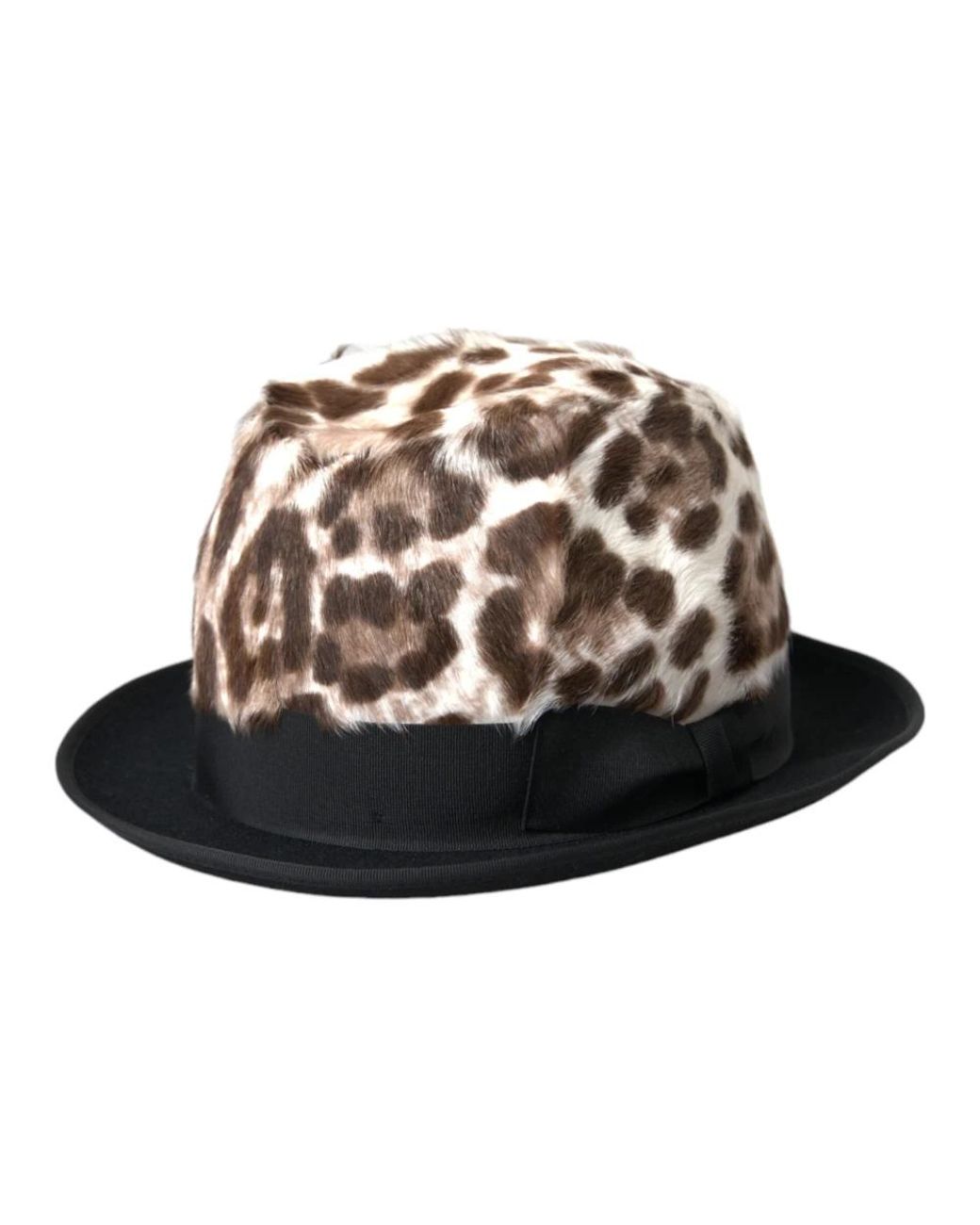 Leopard fedora hat di Dolce & Gabbana in Multicolor