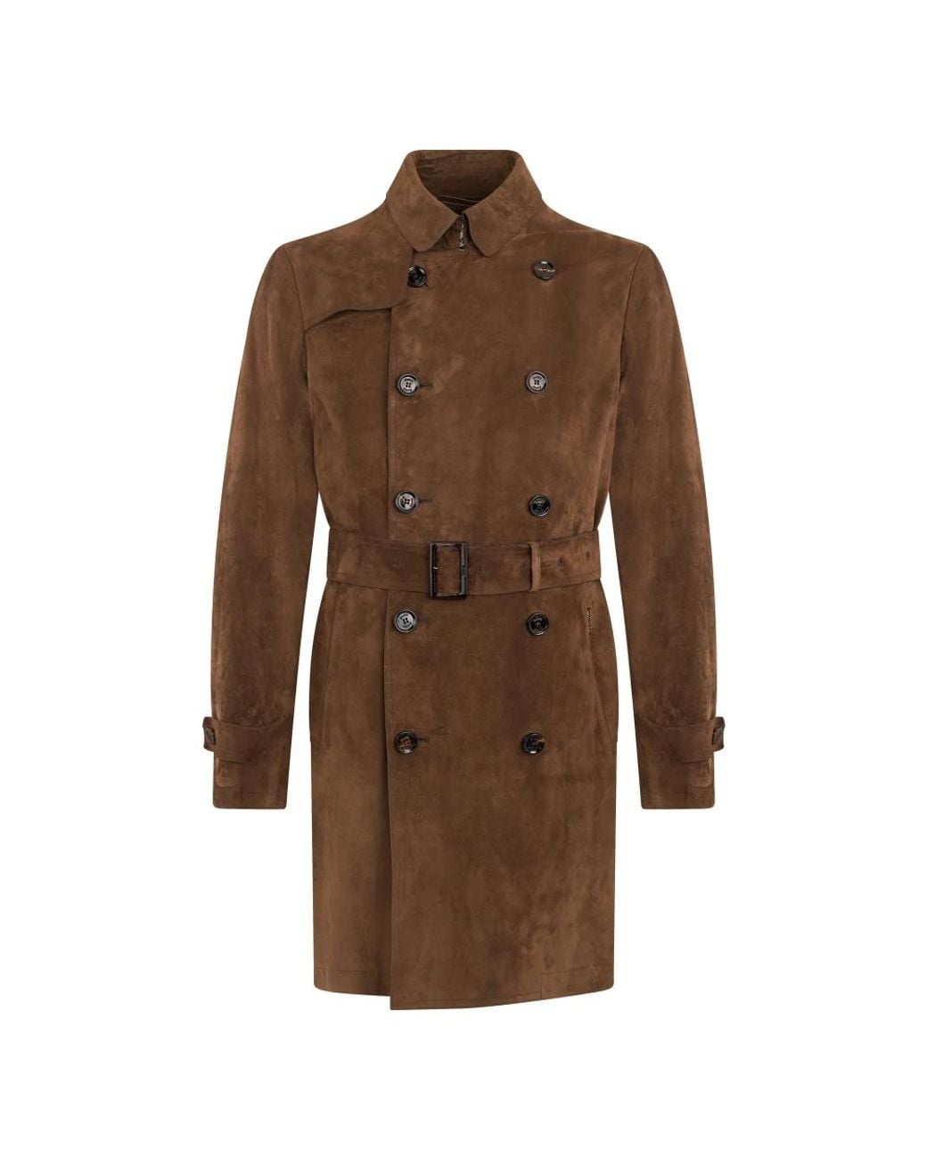 Moorer Brown Trench Coats for men