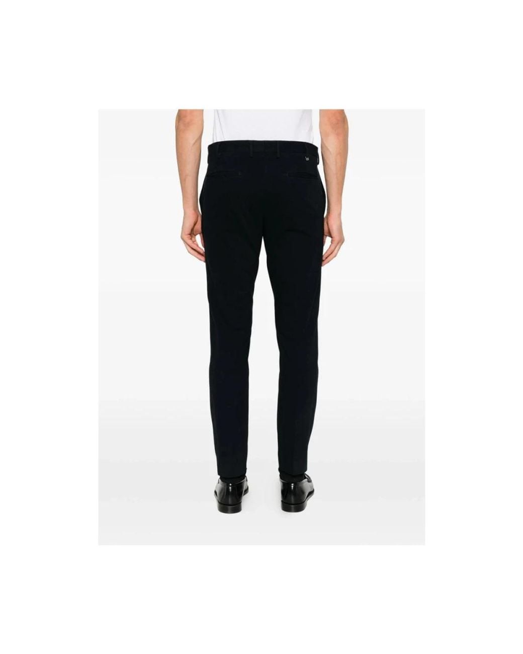 PT Torino Black Slim-Fit Trousers for men