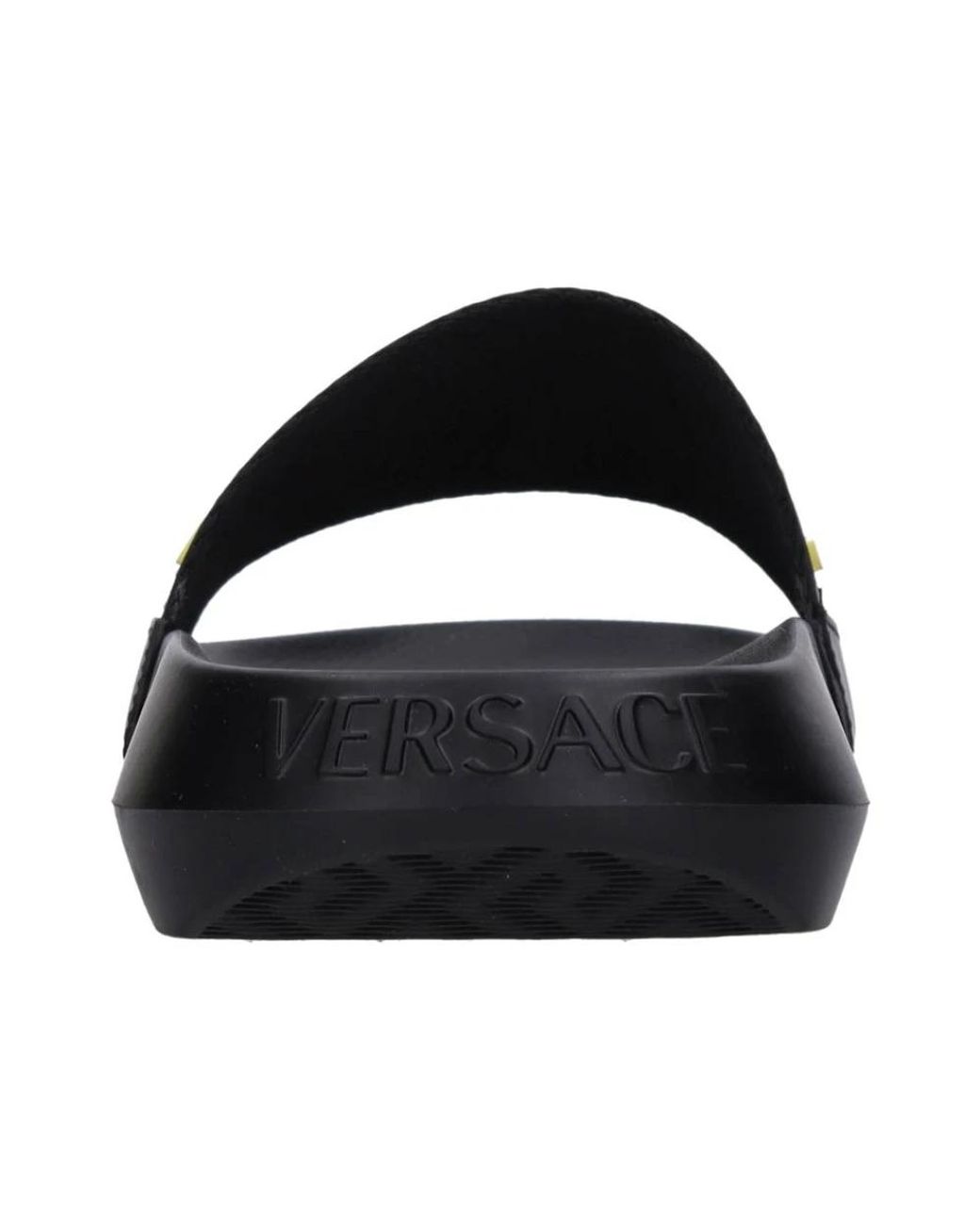 Sliders Versace pour homme en coloris Black