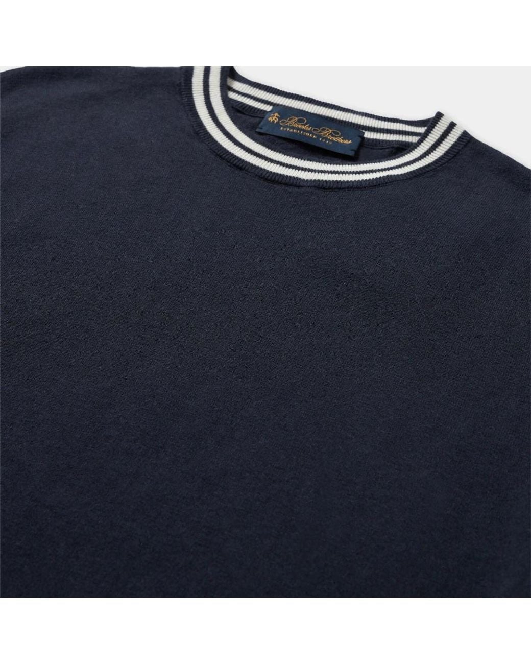 Brooks Brothers Blue Round-Neck Knitwear for men
