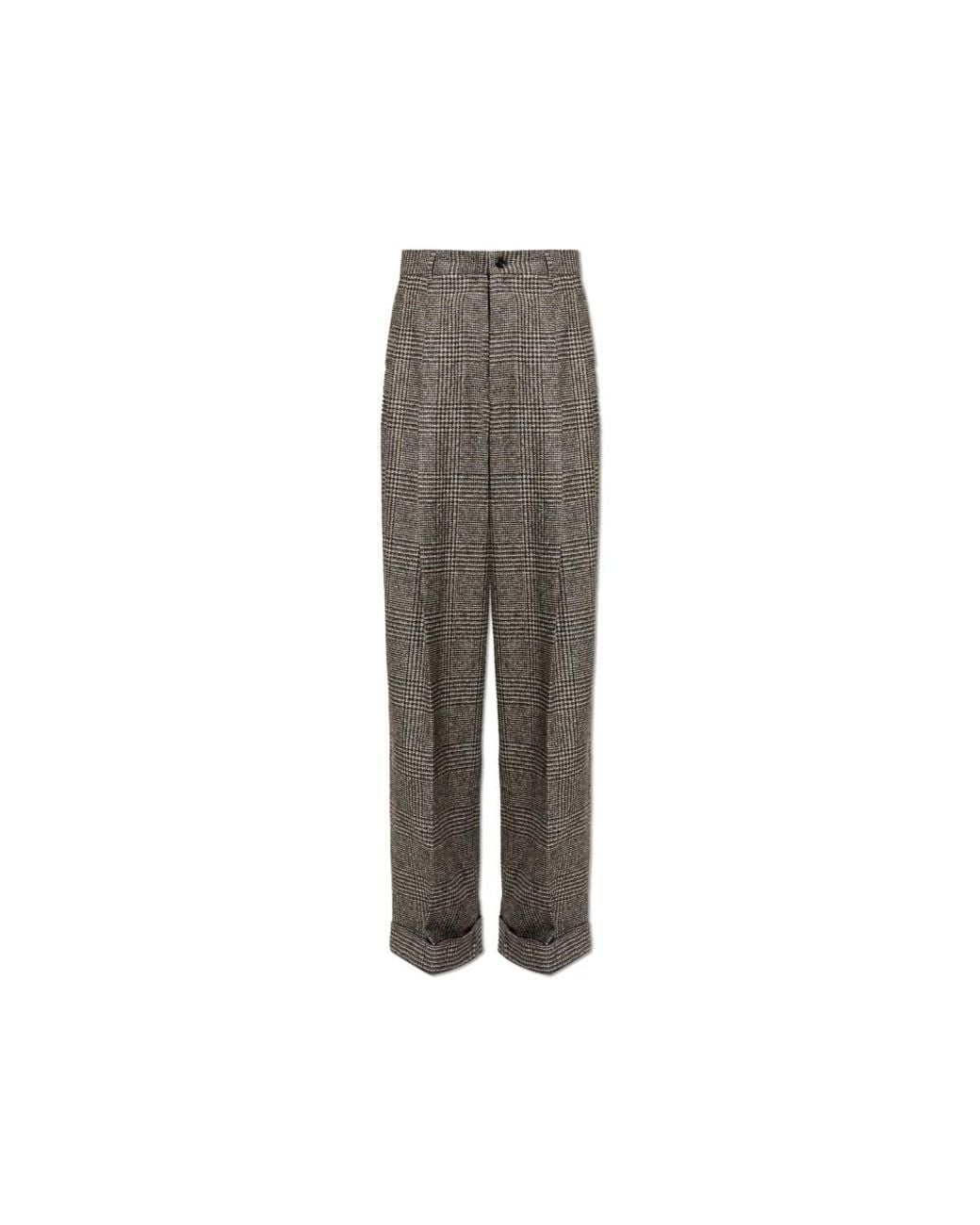Dolce & Gabbana Brown Wide Trousers for men