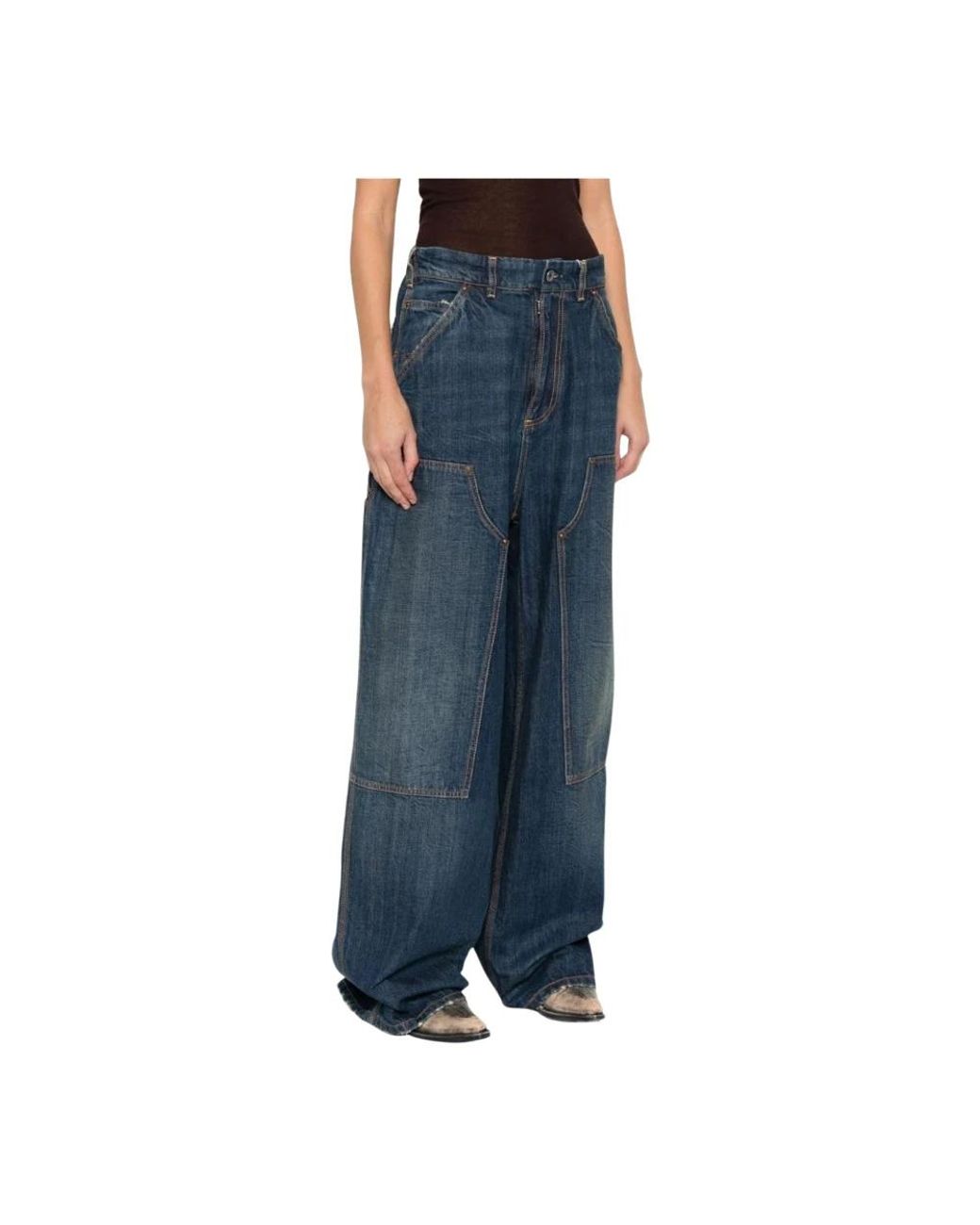 Maison Margiela Blue Wide Jeans