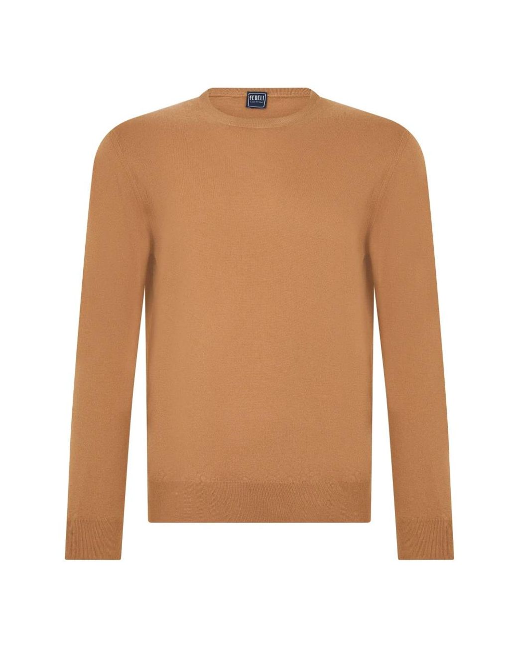 Fedeli Brown Round-Neck Knitwear for men