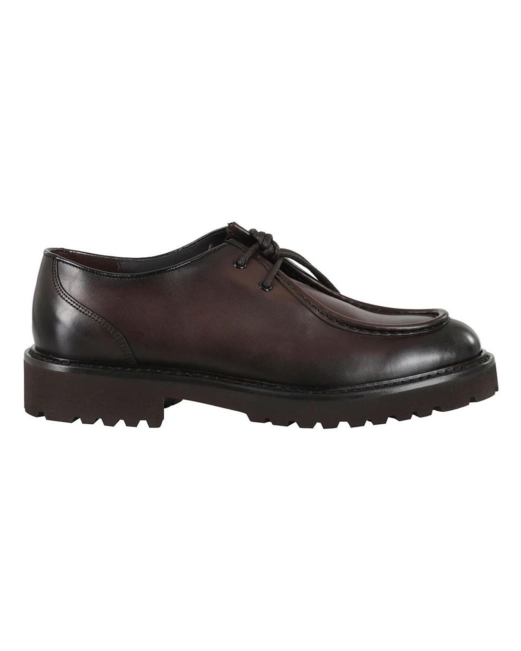 Doucal's Brown Laced Shoes for men
