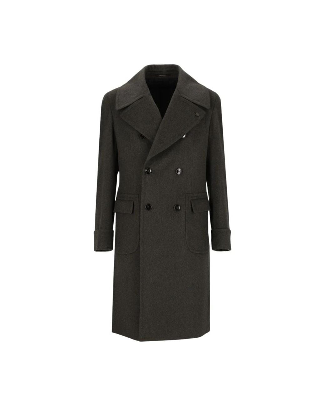 Gabriele Pasini Black Double-Breasted Coats for men