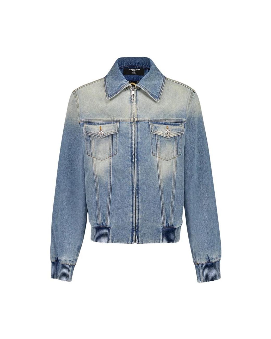 Balmain Blue Denim Jackets for men