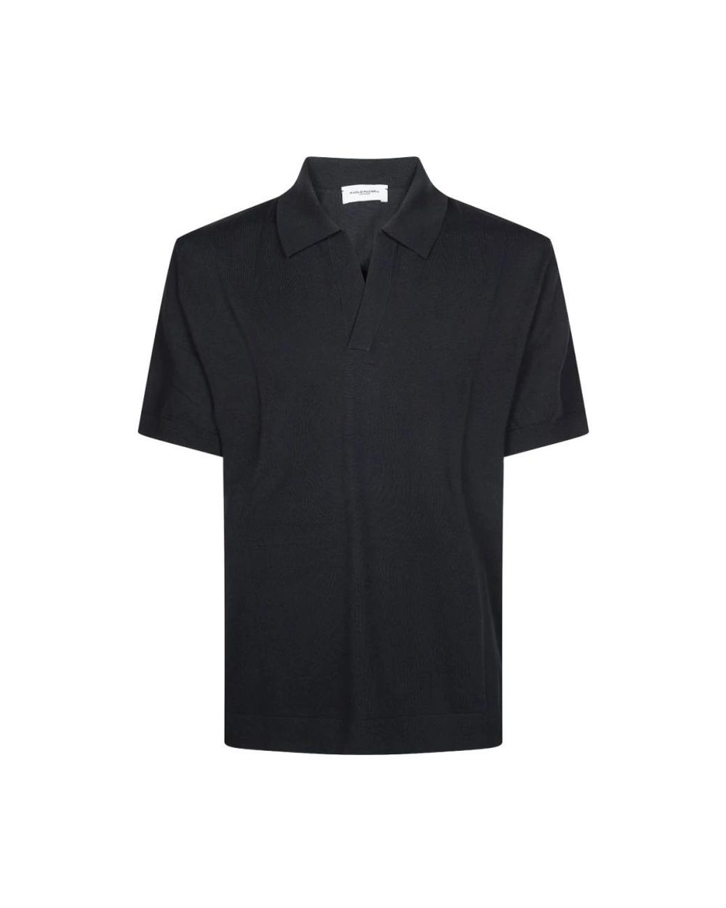 Paolo Pecora Black Polo Shirts for men