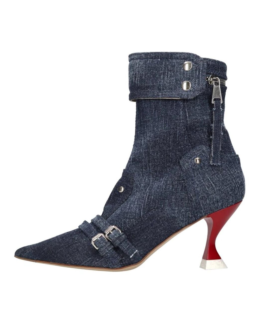 Strategia Blue Heeled Boots
