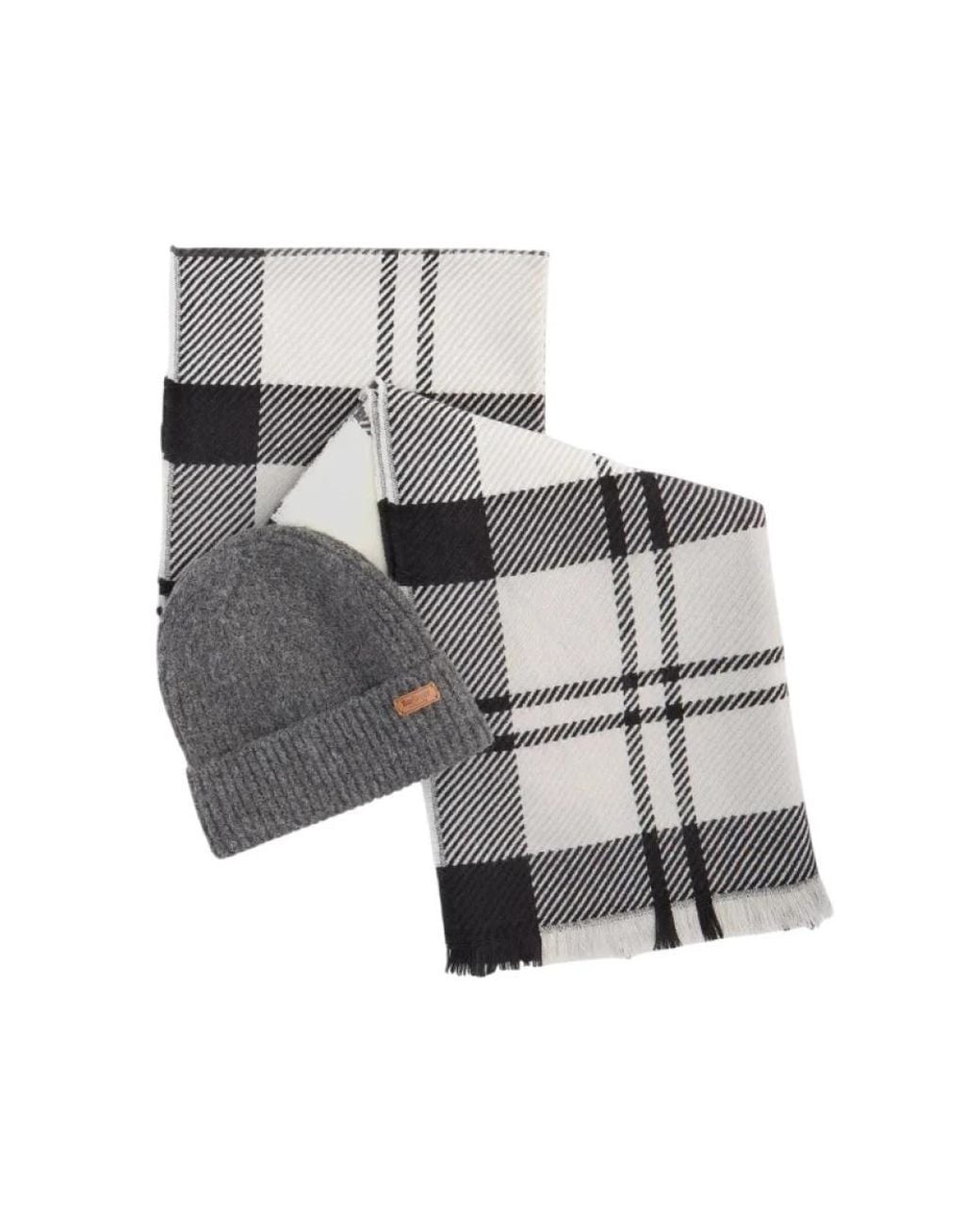 Barbour Gray Winter Scarves