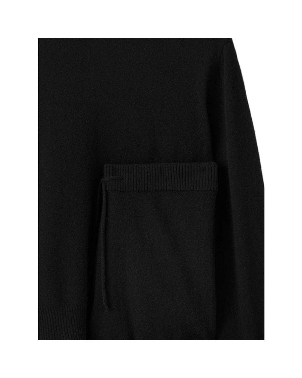 Soft Goat Black Round-Neck Knitwear