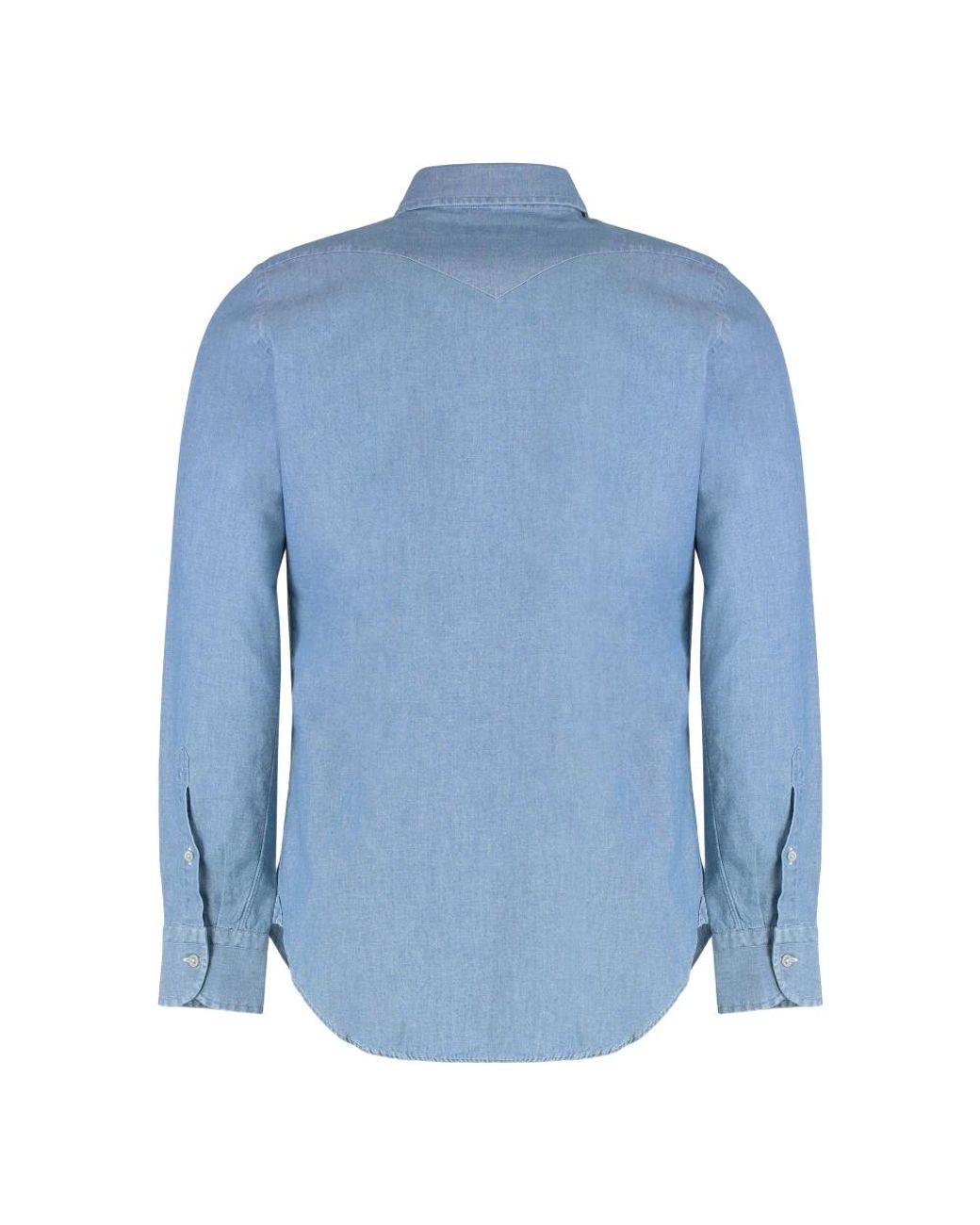 Moorer Blue Casual Shirts for men