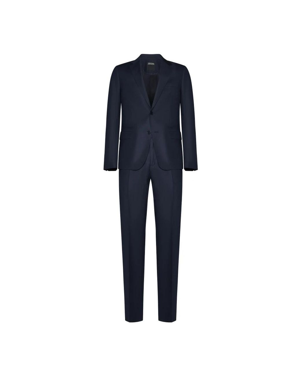 Zegna Blue Single Breasted Suits for men