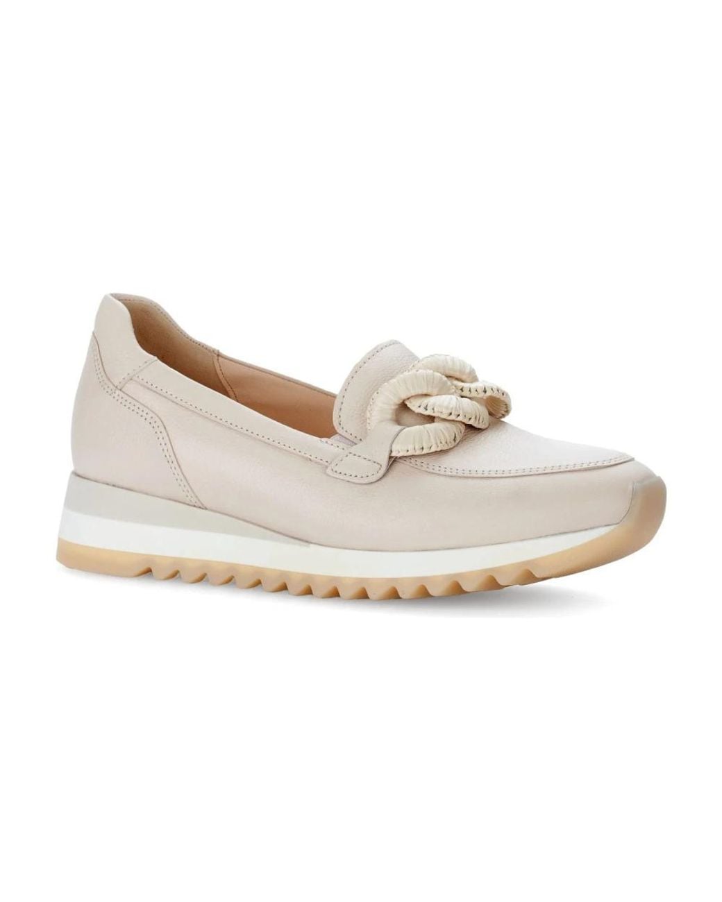Gabor White Loafers