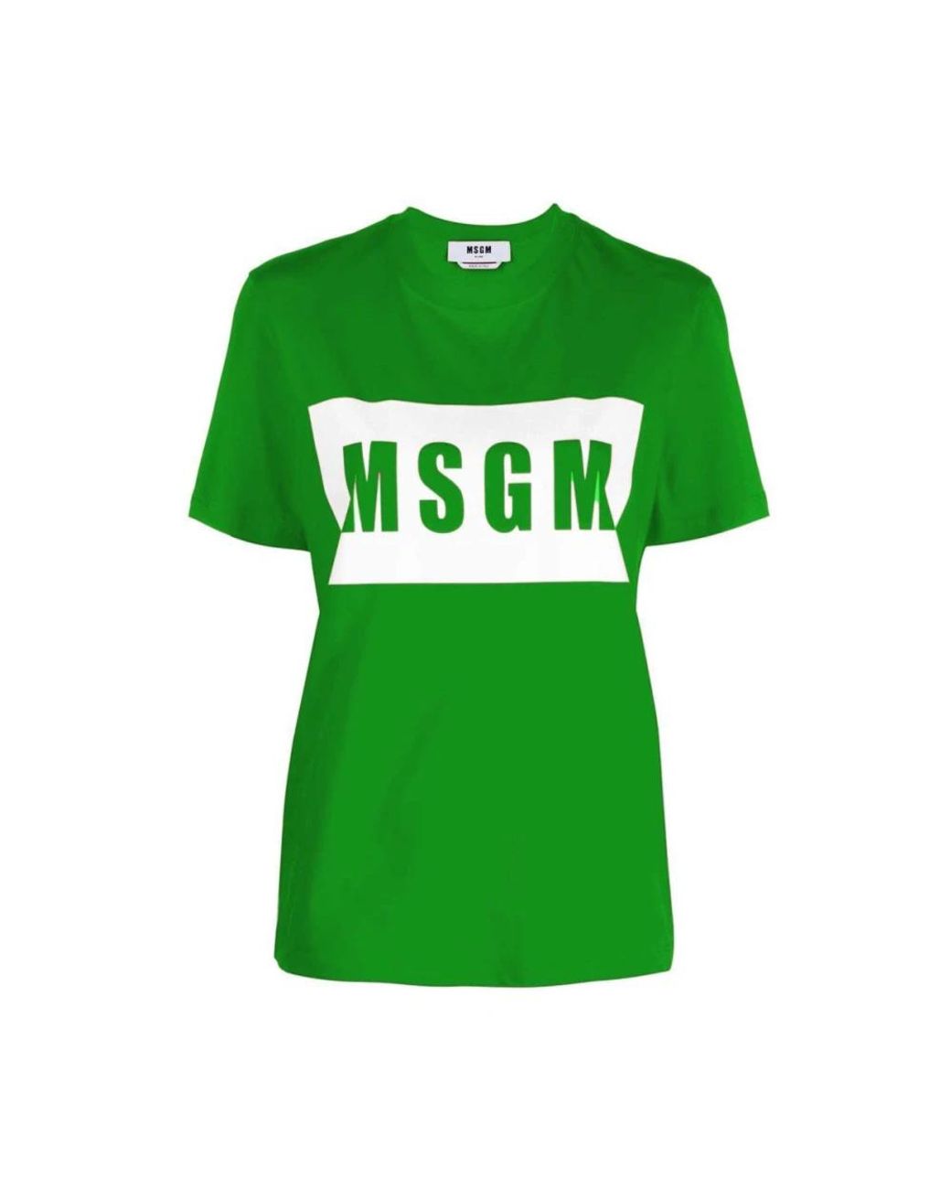 MSGM Tops ,Groen ,Katoen Groene Katoenen T-Shirt Voor Vrouwen in het Green